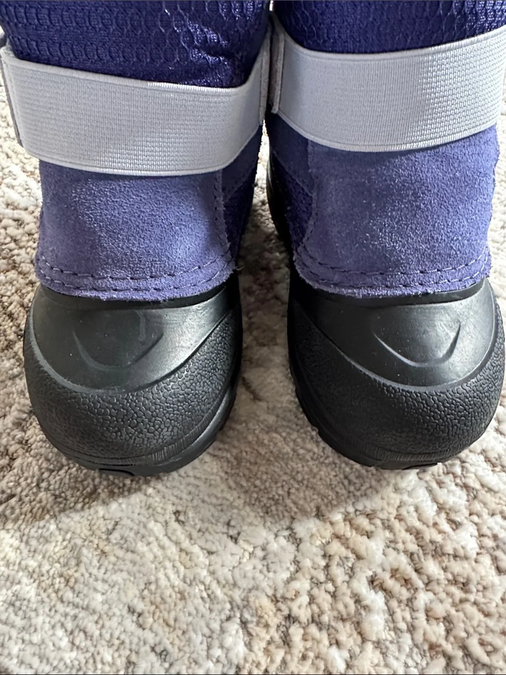The North Face Kids Purple and Black Winter Boots with Light Blue Strap 9T